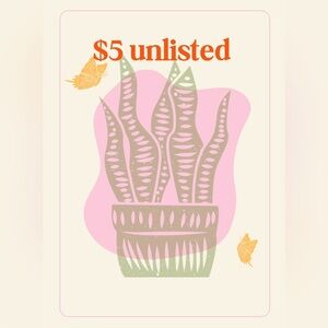 1/7 Unlisted $5 Start